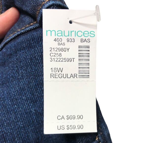 NWT Maurices Goldie Blues 90S Y2k Flair 18W Curvy High Waist Stretch Denim Jeans - Picture 4 of 15